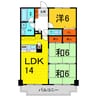 リッチde鳴門Ⅰ 3LDKの間取り