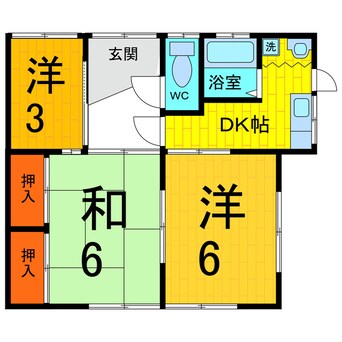 間取図 島平屋借家