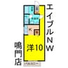 クレアコート 1Kの間取り