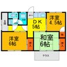 喜羽借家松島470 3DKの間取り