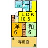 横川マンション 2LDKの間取り