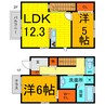 ＣａｓａＫ＆Ｋ 2LDKの間取り