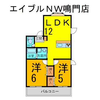 間取図 コーポ・カモミール