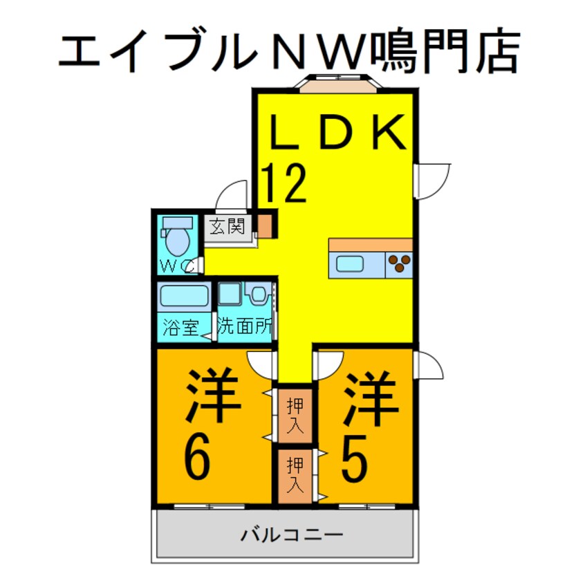 間取図 コーポ・カモミール