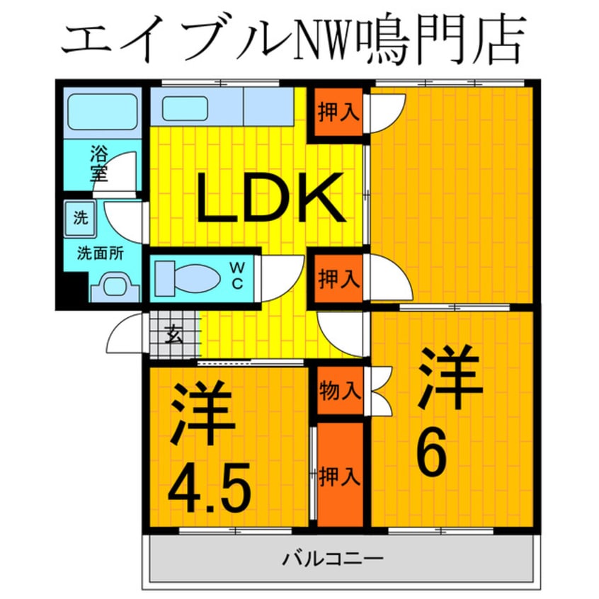 間取図 ドミールサニー撫養