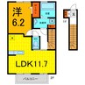 ＣａｓａＫ＆ＫⅡ 1LDKの間取り