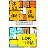 ヴィレ・ナルト　 3LDKの間取り