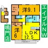 PATIO　Ｂ 2LDKの間取り