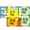 斎藤借家 3DKの間取り