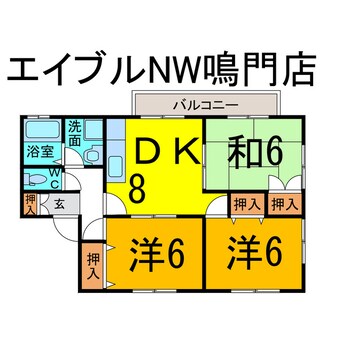 間取図 セジュール岩本