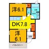 ユーズガーデンⅡ 2DKの間取り