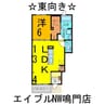 メゾン　コンソラトゥール 1LDKの間取り