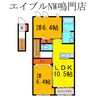 ストーク西発Ａ 2LDKの間取り