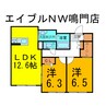 べレオ鳴門　一号館 2LDKの間取り