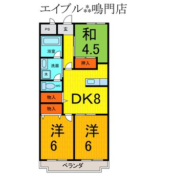 間取図 ホープス勝瑞