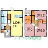 Cielo Garden Kurosaki A 3LDKの間取り