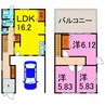 磯崎戸建て 3LDKの間取り