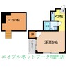 エスタシオン二軒屋 1Kの間取り