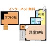 エスタシオン二軒屋 1Kの間取り