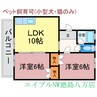 徳島市営バス/犬山口 徒歩2分 3階 築49年 2LDKの間取り