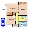 羽山住宅16 3Kの間取り