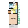 アポスタ蔵本公園 1Kの間取り