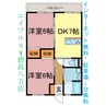 コーポＴ＆Ｙ 2DKの間取り