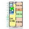 第１サニーハイツ 3DKの間取り