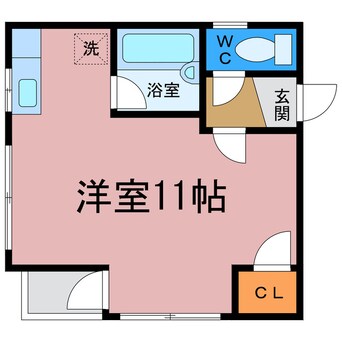 間取図 牟岐線/二軒屋駅 徒歩21分 3階 築36年