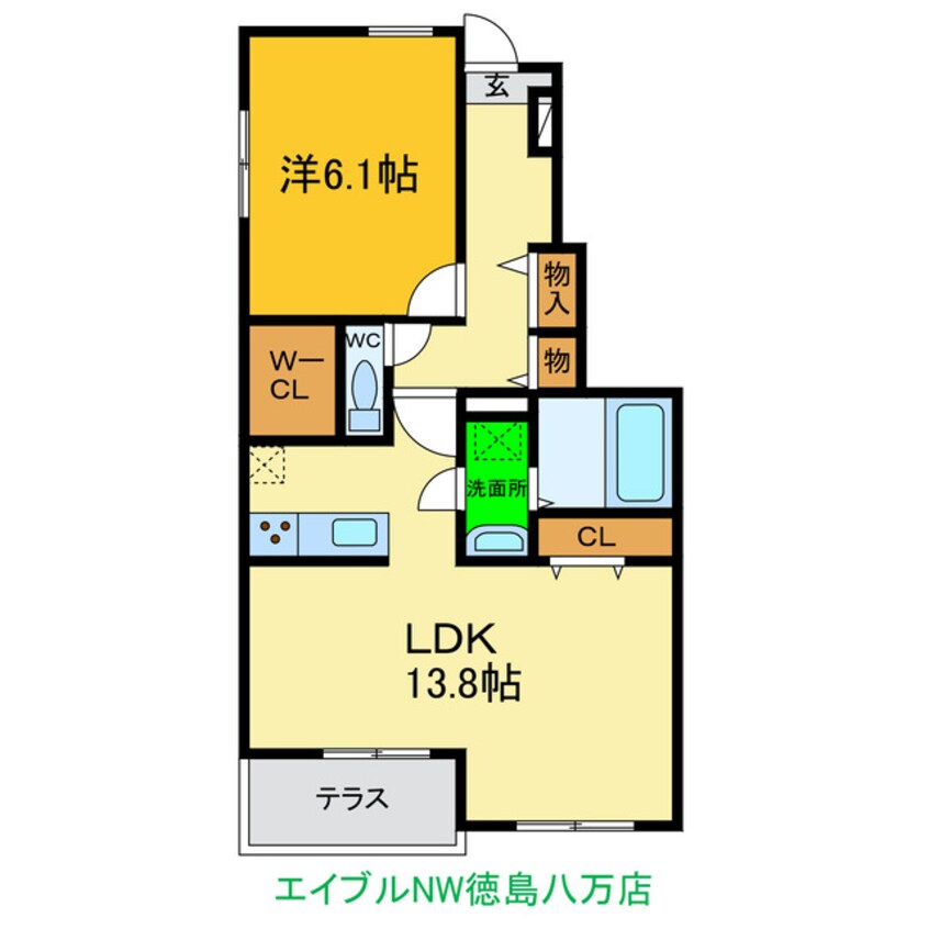 間取図 カーサ八万Ⅱ