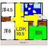 松茂マンション 3LDKの間取り