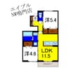 オリエンタルコート北島 2LDKの間取り