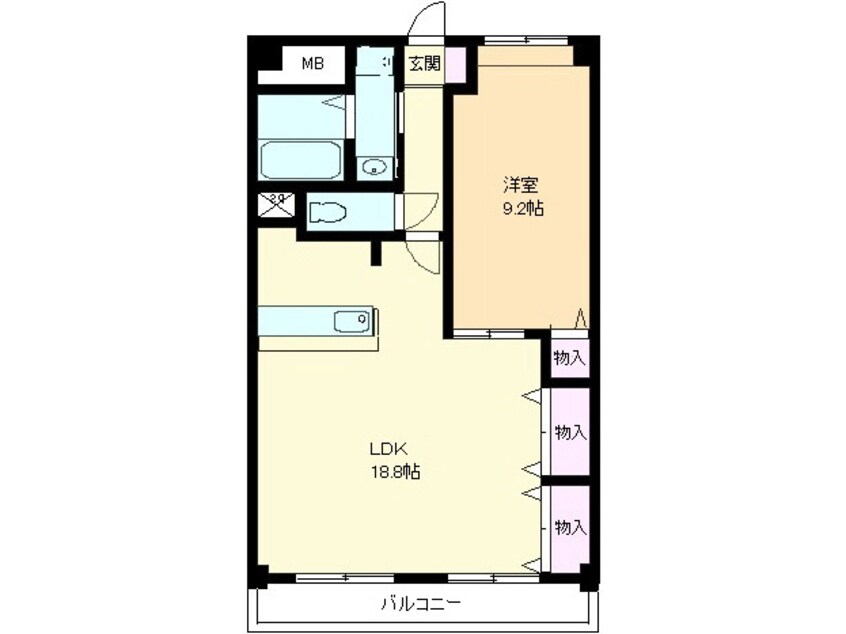 間取図 福パレス　ランデュール　Ａ