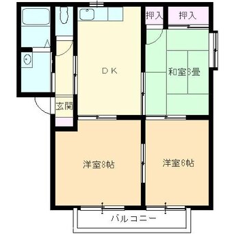 間取図 バリュードシュガーＡＢ