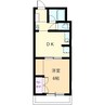 マンション山本弐番館 1DKの間取り