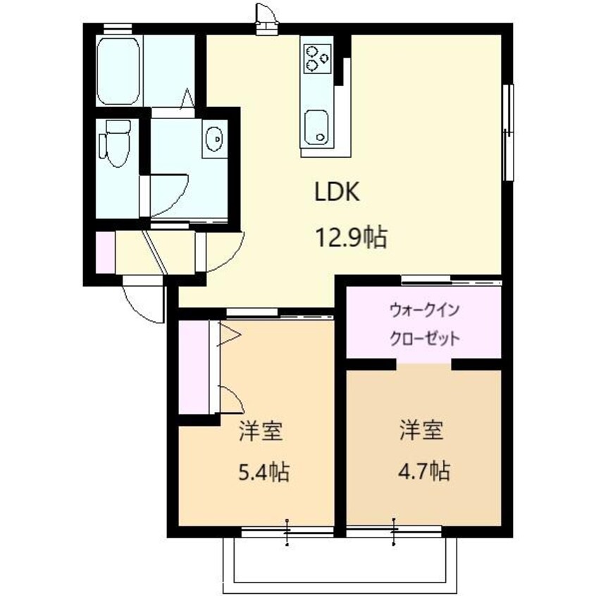 間取図 ディオス　ヴィエント　Ａ棟