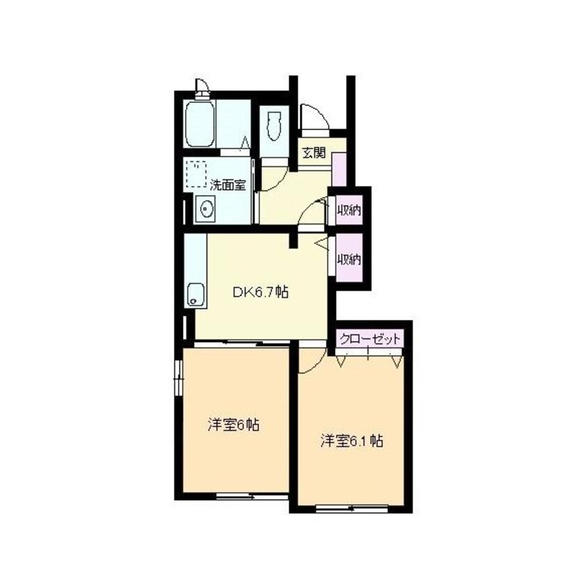 間取図 プリムローズ　Ａ