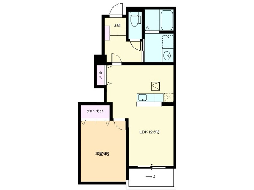 間取図 クレールふしの