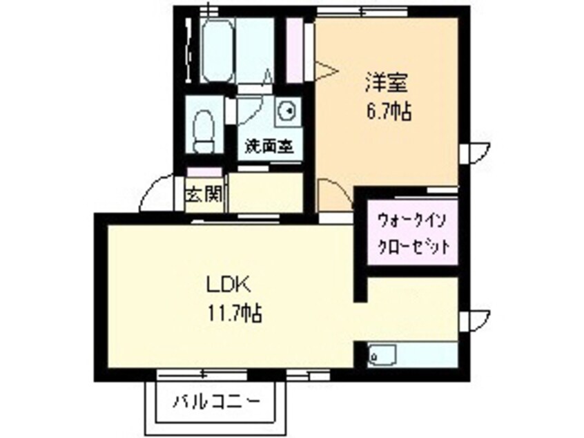 間取図 ピースフル樫の前