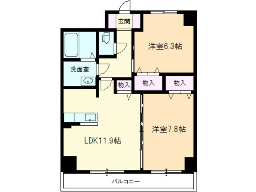 間取図 ヴィラシーンＡＢＥ