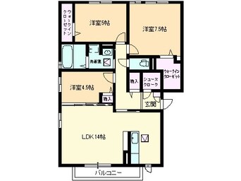 間取図 アンジュ小郡