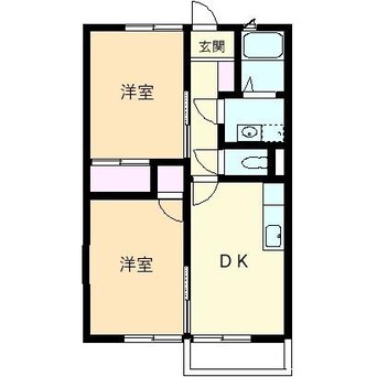 間取図 ベルフィーユ山手上 Ａ