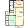 フォーリスト　B 2LDKの間取り