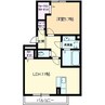 ミッドレジデンス　Ａ棟 1LDKの間取り