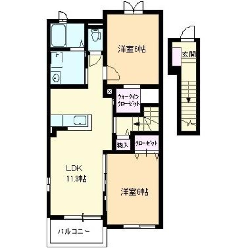 間取図 ララ・ヴィコロYo Ⅰ