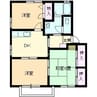 ディアス岡田　A棟 3DKの間取り