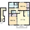 アイネヴェルト　D棟 2LDKの間取り
