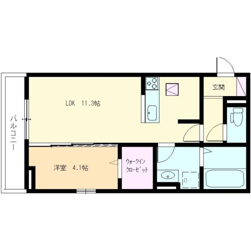 間取図 ディアライズ小郡船倉町D棟