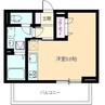 ポポンタ　ミュー 1Rの間取り