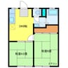 高森アパート 2DKの間取り